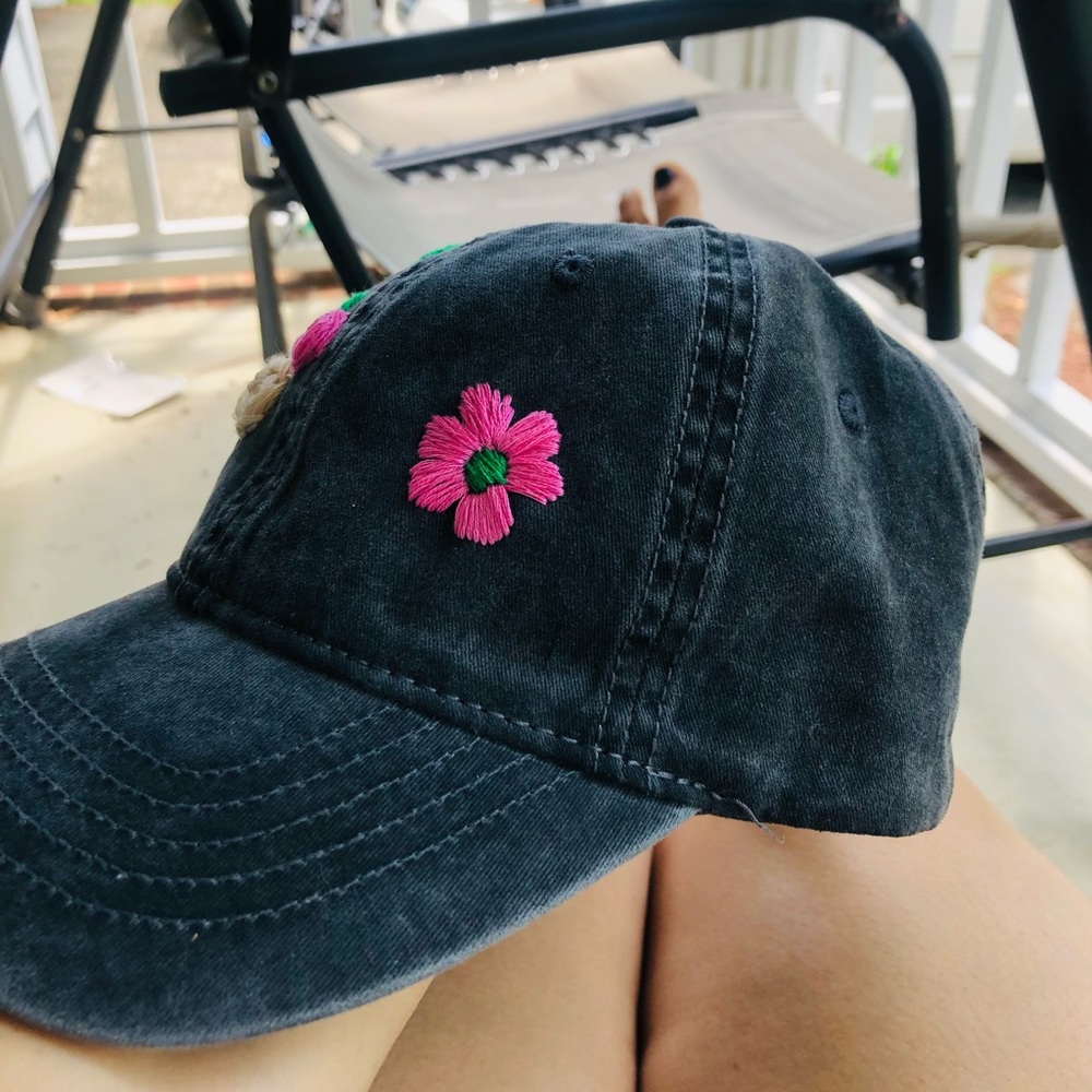 Hand embroidery cap 🧢
